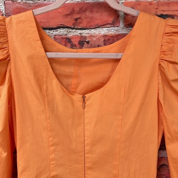 Orange Elliatt Ruffled Long Sleeve Bodycon Zya Mini Dress - Picture 10 of 15